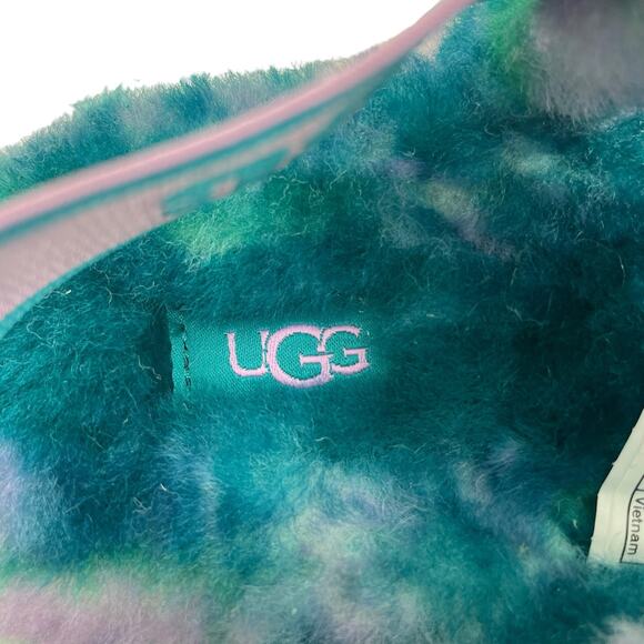 UGG Australia Oh Yeah Marble Sldie Sandals Turquoise Size 10 - Picture 11 of 14
